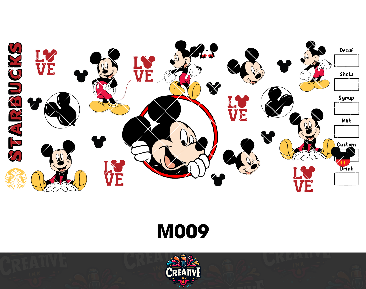 Sticker para Vaso Lata 16 oz o Taza de 11 oz - impresión DTF UV - Mickey Mouse