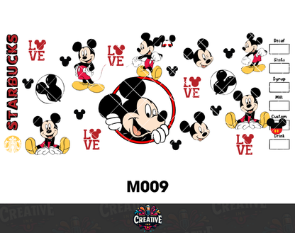 Sticker para Vaso Lata 16 oz o Taza de 11 oz - impresión DTF UV - Mickey Mouse