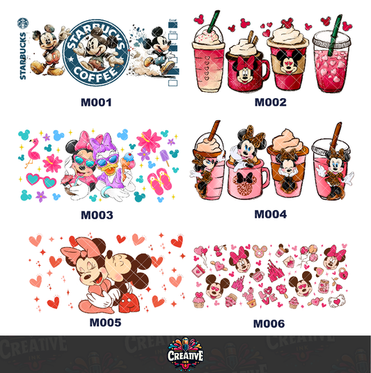 Sticker para Vaso Lata 16 oz o Taza de 11 oz - impresión DTF UV - Mickey Mouse