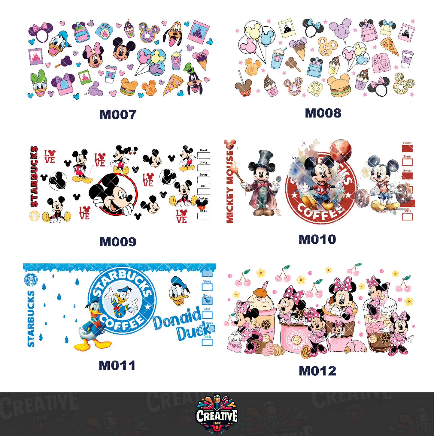 Sticker para Vaso Lata 16 oz o Taza de 11 oz - impresión DTF UV - Mickey Mouse