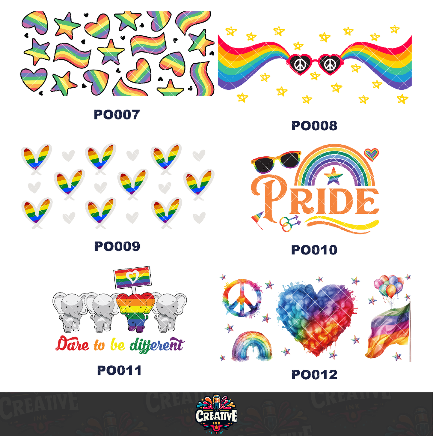 Sticker para Vaso Lata 16 oz o Taza de 11 oz - impresión DTF UV - Mes del orgullo