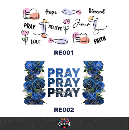 Sticker para Vaso Lata 16 oz o Taza de 11 oz - impresión DTF UV - Religión