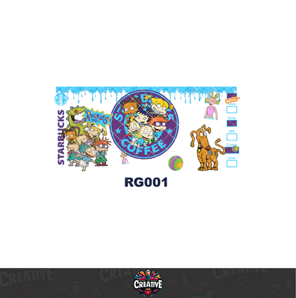 Sticker para Vaso Lata 16 oz o Taza de 11 oz - impresión DTF UV - Los Rugrats