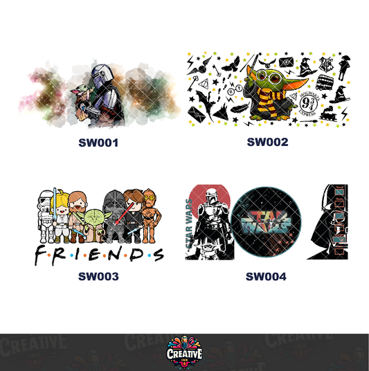 Sticker para Vaso Lata 16 oz o Taza de 11 oz - impresión DTF UV - Star wars
