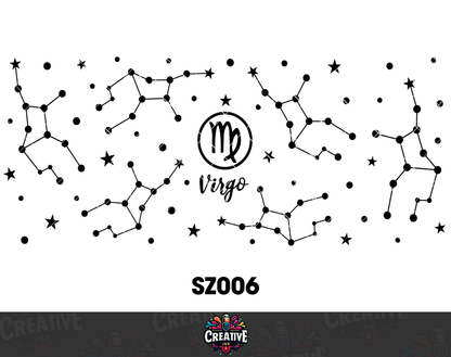 Sticker para Vaso Lata 16 oz o Taza de 11 oz - impresión DTF UV - Signos del zodiaco