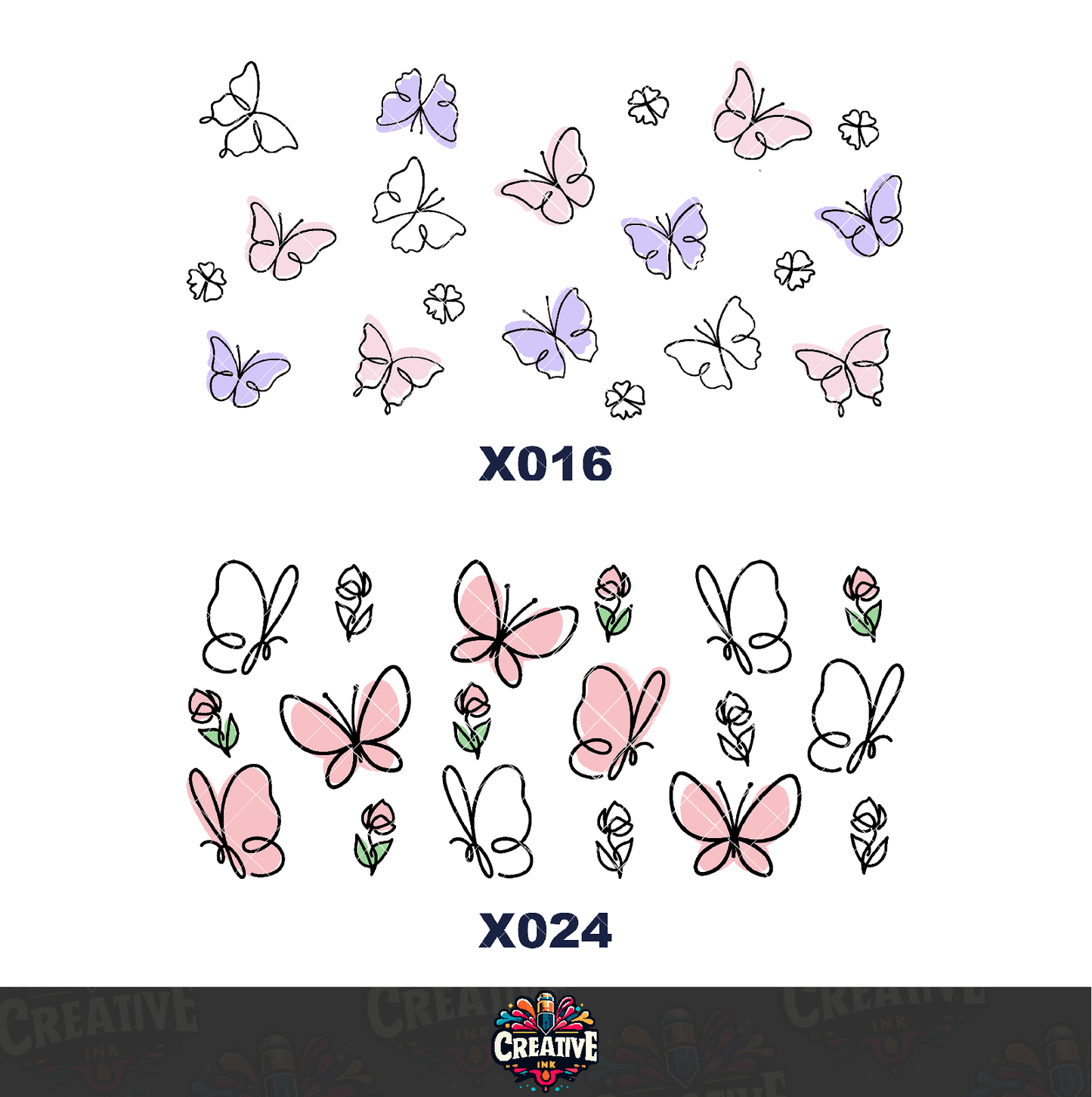 Sticker para Vaso Lata 16 oz o Taza de 11 oz - impresión DTF UV - Mariposas